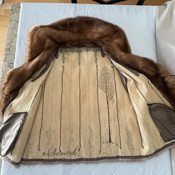 Mink Fur Vest in Cognac Colour - Vintage - Authentic - Picture 16 of 17